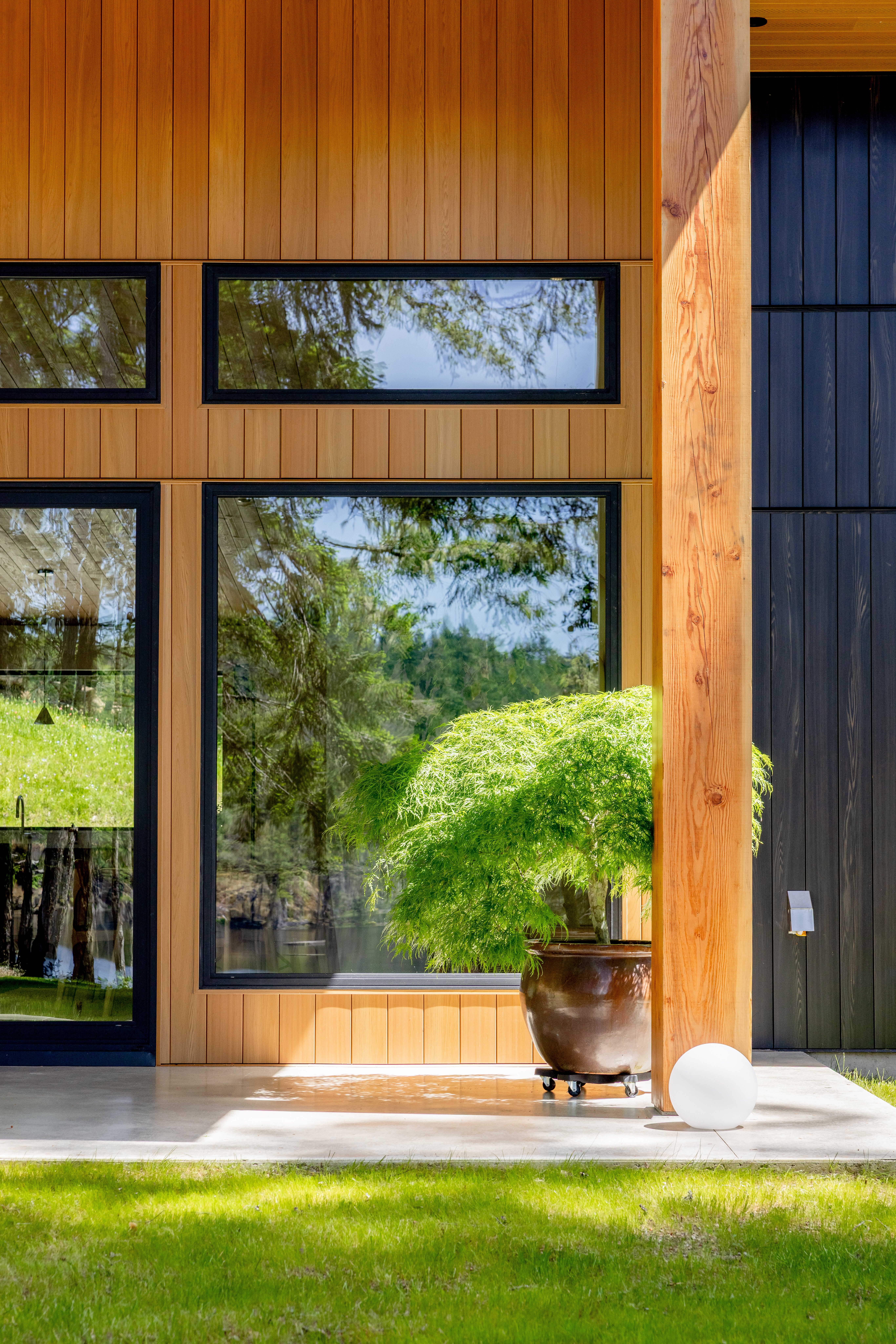Timber wood clad patio