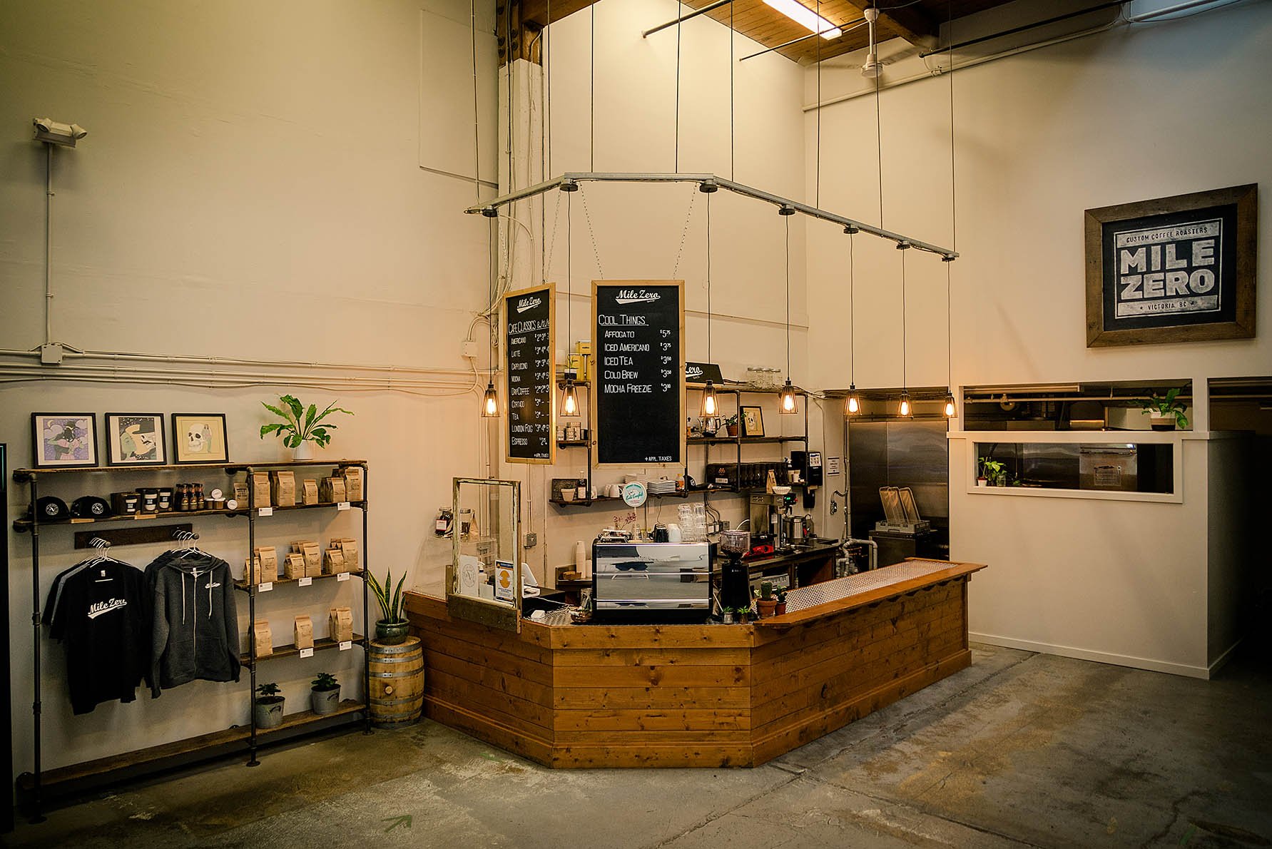 Coffee Shop Interior - Mile Zero - Vancouver Island