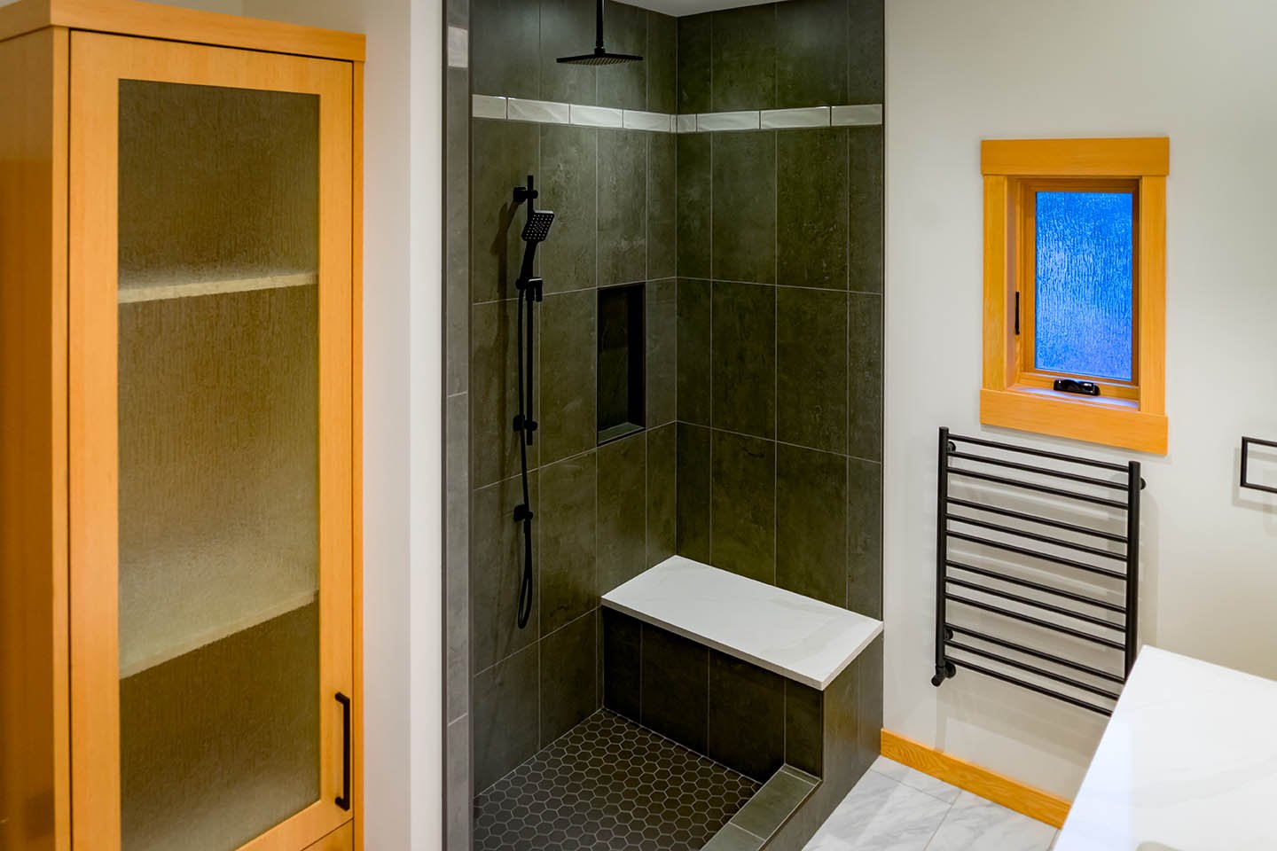 Elegant Shower and Towel Warming Rack