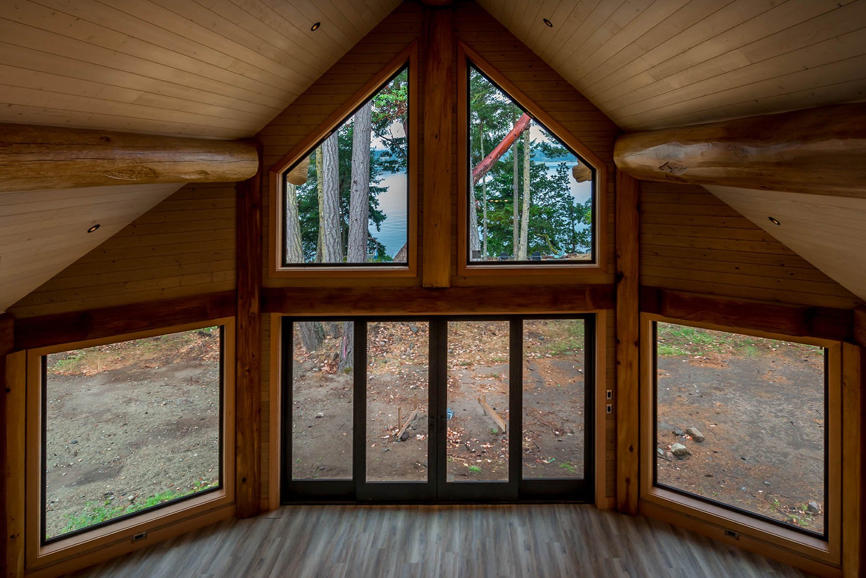 Custom Log Cabin in the Gulf Islands, BC