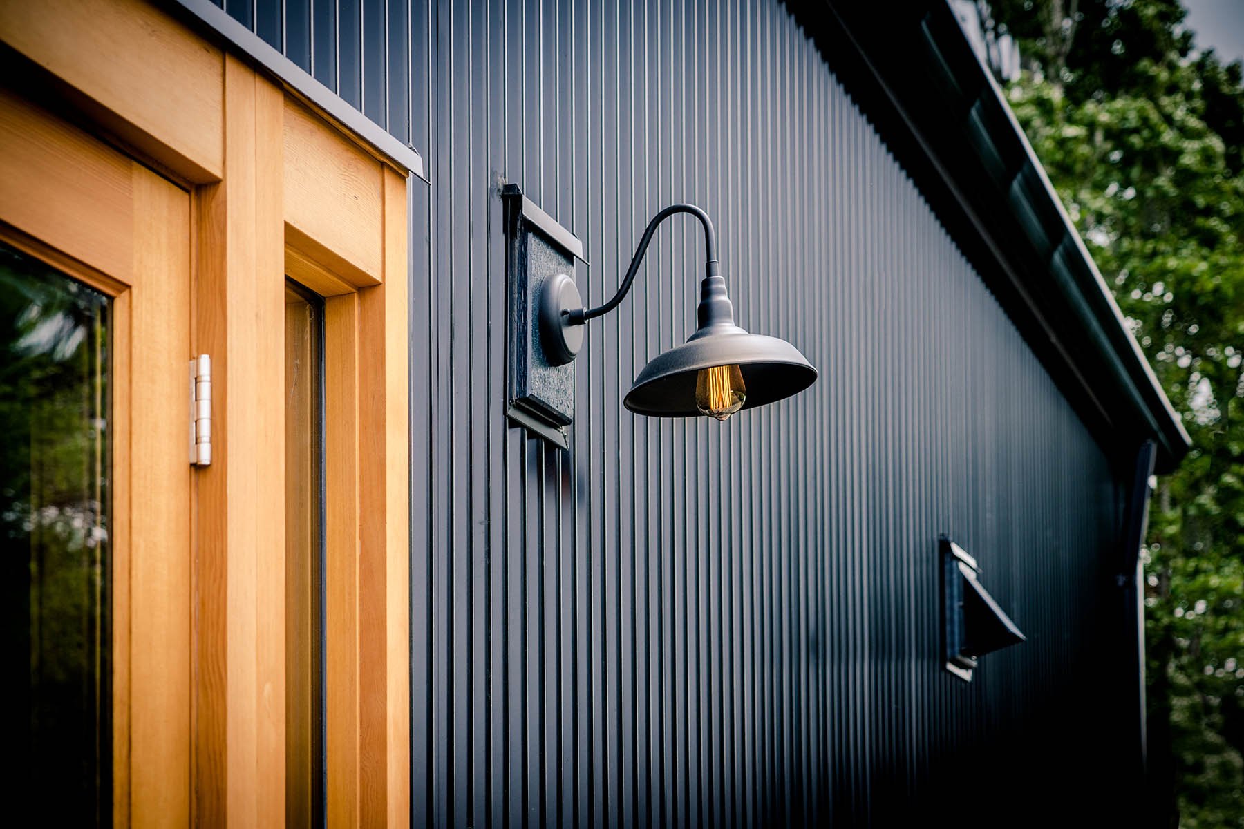 Metal Cladding with Black Fixtures
